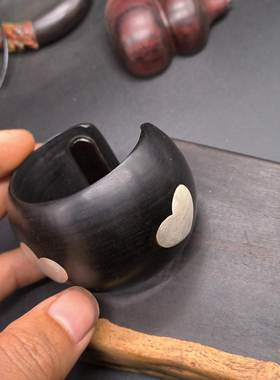 木镯裂损修复 木镯镶嵌 木镯银丝维修保养服务 檀木手镯定制改造