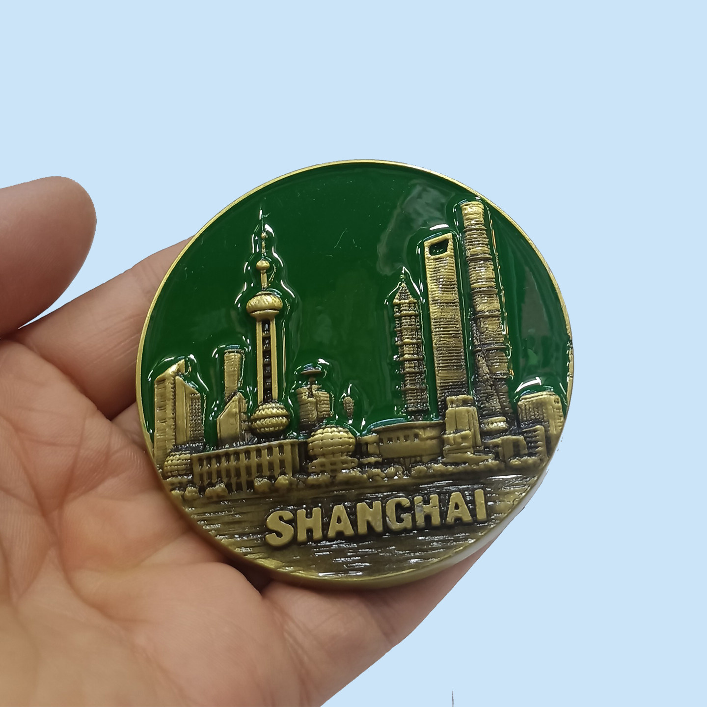上海城市旅游风景文创意冰箱贴陆家嘴外滩南京路磁性贴留言板磁吸