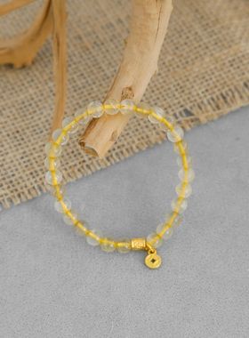 SJ*家清梦串珠手链 新中式中国色淡雅精致夏日招财金发晶串珠