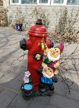 包邮别墅树脂精灵消防栓工艺摆件