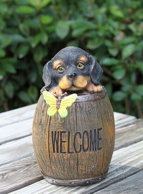 欧美风原单园艺花圃酒桶欢迎牌