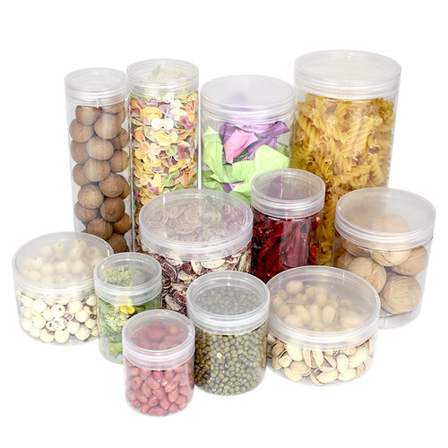 广口透明食品塑料瓶医用药用食品级pet瓶密封防潮大容量带标签罐 - 图3