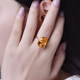 18K gold diamond and citrine ring