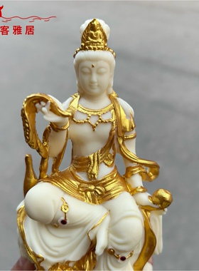 自在观音菩萨摆件御龙佛像神像