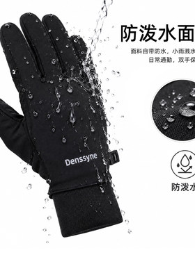 德西纳秋冬男士触屏防风防水手套