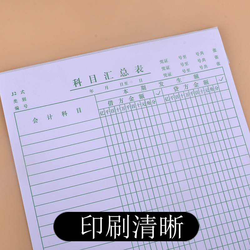 记账凭证科目汇总表会计报表通用报表会计试算平衡表16k财务用品 - 图1