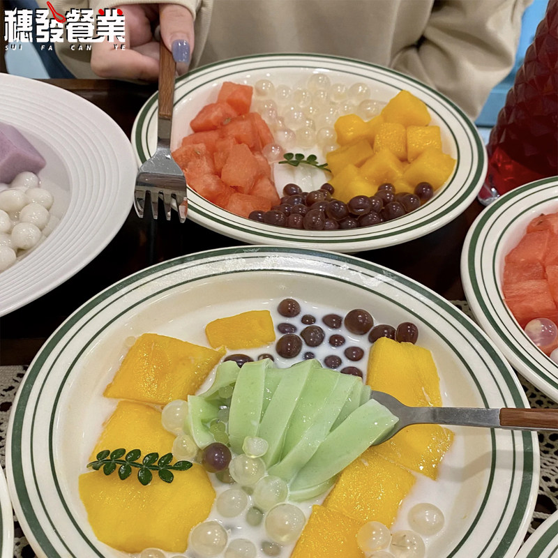 网红密胺甜品碗水果沙拉清补凉糖水碗汤圆碗火锅店绵绵冰碗沙冰碗