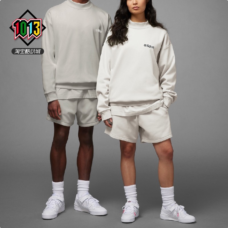 阿迪达斯三叶草BASKETBALL男女美式复古休闲运动卫衣 IA3434 3435 - 图0