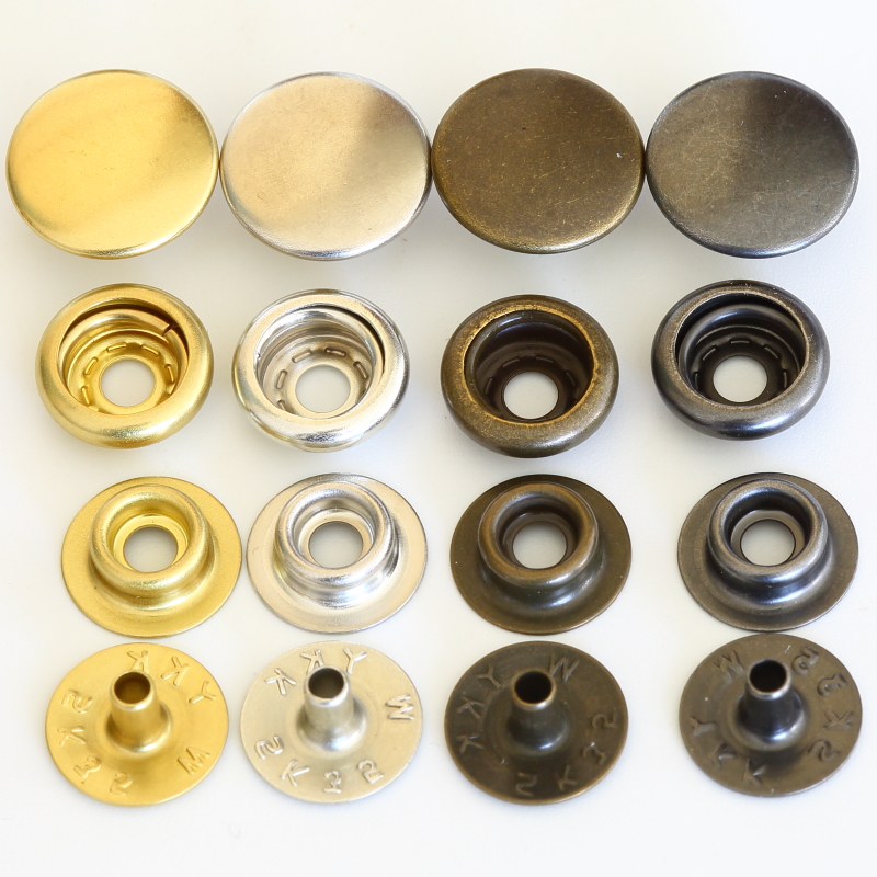 正品日本YKK纯铜四合扣大白扣 SK35系列手工箱包皮具五金配件10套 - 图0