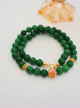 串珠项链天然石国风串珠项链女式