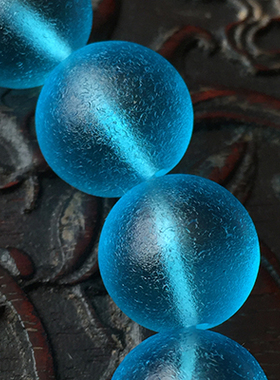 宫廷御用湖蓝色原创设计风老琉璃