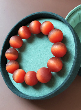 惊艳古风宋代风格猫眼老琉璃手串