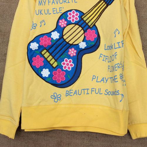 2024新款春秋装rough学生纯棉绣花大提琴卫衣女宽松趣味上衣外套 - 图1