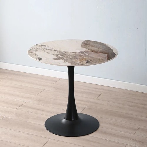 岩板洽谈接待圆桌咖啡小吃店甜品奶茶清吧餐饮酒店阳台桌子方轻奢 - 图3