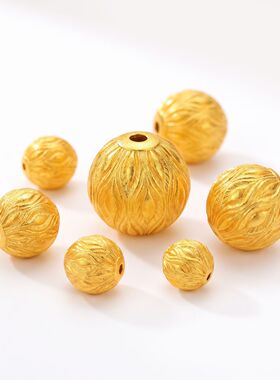 沙金古法凤羽实心厚壁转运珠