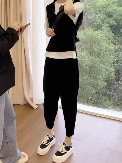 ຊຸດແມ່ຍິງ harem pants ສາມແປດກາງເກງບາດເຈັບ