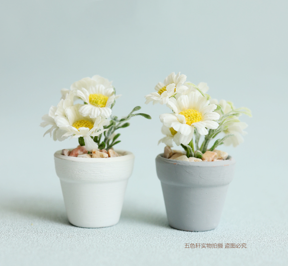 8分6分ob11 BJD BLYTHE娃娃屋迷你仿真模型拍照道具 仿真雏菊盆栽,淘宝优惠券,粉丝福利购,淘宝优惠卷