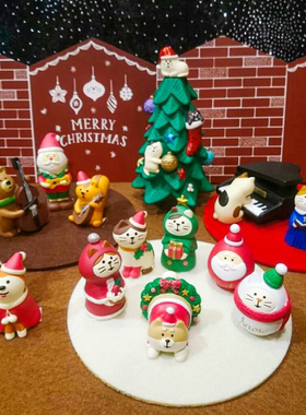 新款zakka圣诞节猫圣诞树老人