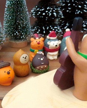 decole圣诞新品老公公小摆件装饰