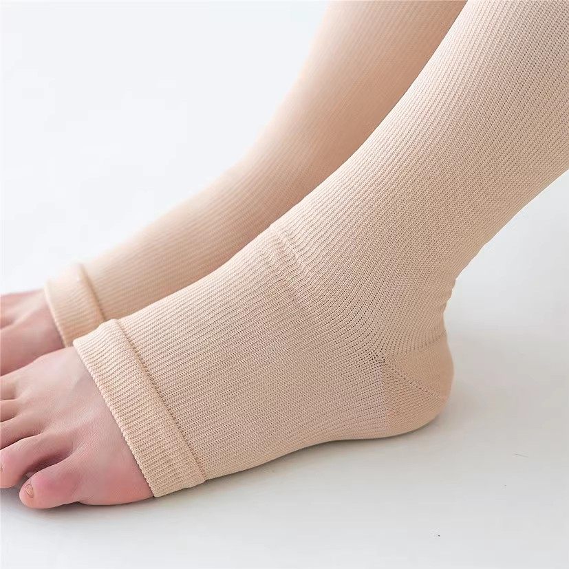 加大加肥200斤男女压缩过膝露趾九分跑步跳绳运动袜套护腿防曲张,淘宝优惠券,粉丝福利购,淘宝优惠卷