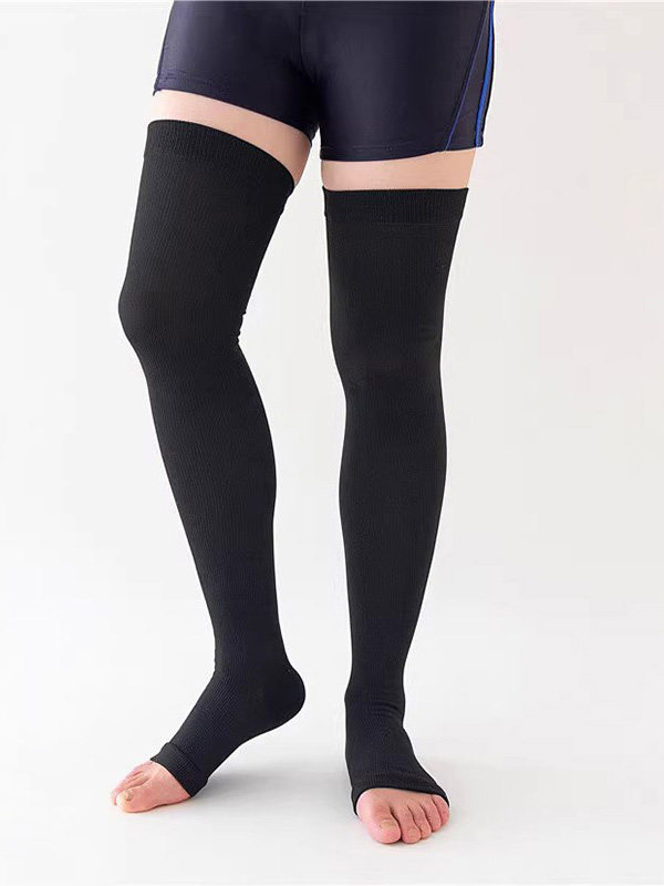 加大加肥200斤男女压缩过膝露趾九分跑步跳绳运动袜套护腿防曲张,淘宝优惠券,粉丝福利购,淘宝优惠卷