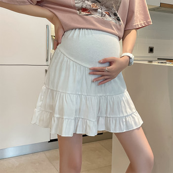 ຊຸດແມ່ມານ 2024 summer ໃຫມ່ pleated skirt ສີຂາວ summer ບາງນອກໃສ່ສິ້ນ cake ກັບ pants ຄວາມປອດໄພ