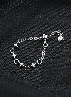 宁语链条尾戒抽拉式女星星镶钻