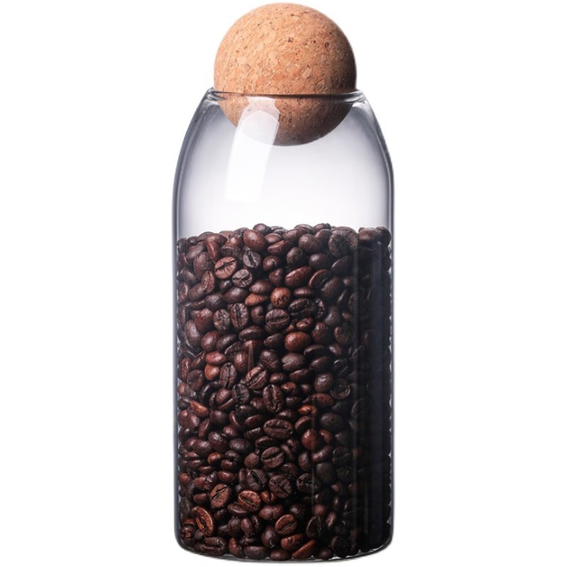 圆球软木塞玻璃密封罐茶叶收纳五谷杂粮储物罐咖啡豆家用厨房瓶子,淘宝优惠券,粉丝福利购,淘宝优惠卷