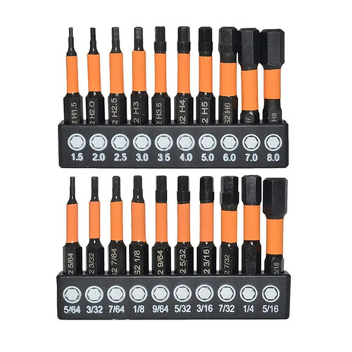 内六角批头磁性公制英制电钻电动螺丝刀扳手起子气动六方披头套装 - 图3