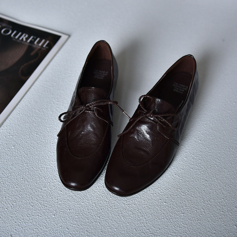 皮厚先生 百搭头层羊皮圆头深口单鞋女中粗跟系带舒适真皮26春季,淘宝优惠券,粉丝福利购,淘宝优惠卷