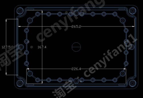 塑料外壳 按钮开关盒 IP65安放电源防水盒 室外接线盒280*190*130 - 图2