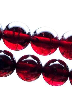 天然石榴石手链女生款单圈酒红色