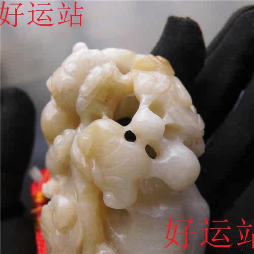 新款促销黄龙玉聚财金蟾手把件俏色宝石手工玉佩黄蜡石籽料手玩物 - 图1