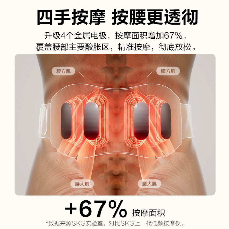 618礼物skg腰部按摩仪K5二代护腰带热敷暖腰腹暖宫腰椎器腰带送