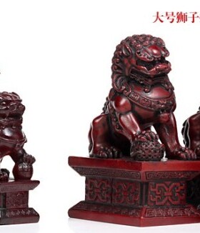 工艺品狮子摆件大号一对