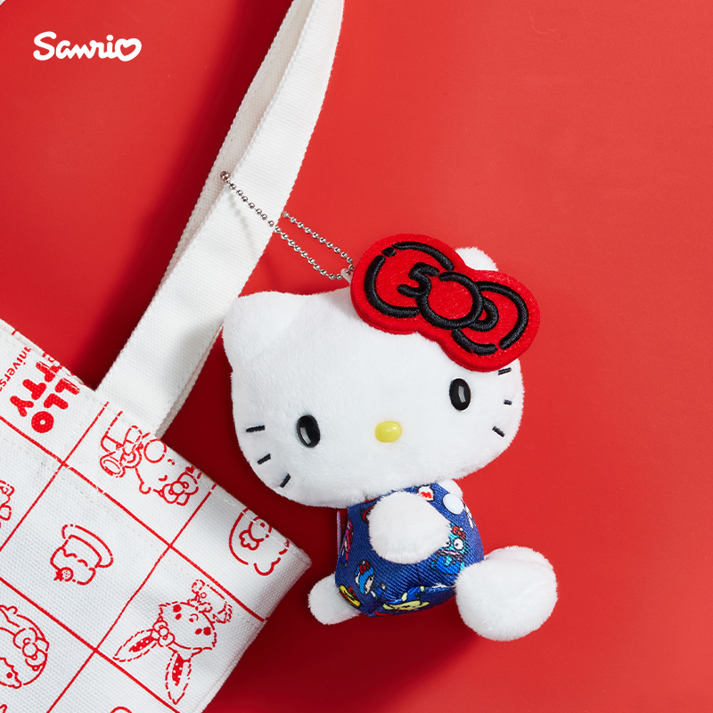 【进口】Sanrio三丽鸥蝴蝶结系列HelloKitty玉桂狗库洛米丑鱼挂件-图1