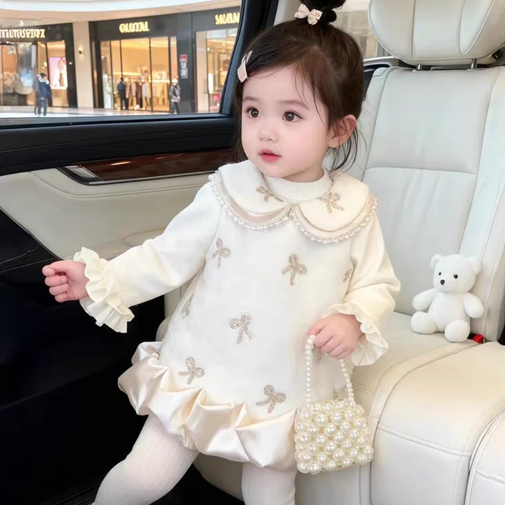 高端女童小香风背心裙冬2025新款小童公主裙周岁礼服女宝宝生日,淘宝优惠券,粉丝福利购,淘宝优惠卷