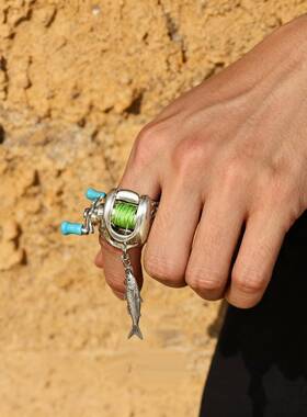 Rotating Mini Fishing Reel Necklace – Real Moving Line Guid