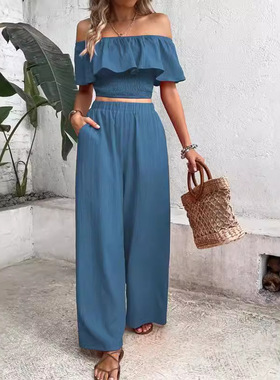 Women'sRoundNeckTwo-PieceSet