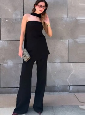 Women'sSuitPolkaDotPantSets2