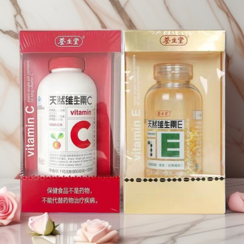 药店同款养生堂天然维生素E200粒维生素C130片组合 天然原料 - 图3