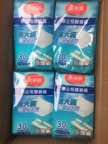 美丽雅除尘纸替换装 拖把吸尘纸一次性静电除尘纸 包邮 - 图0