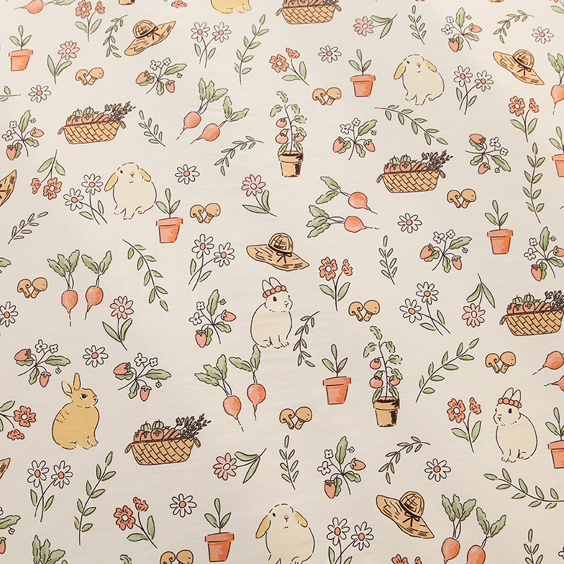 松果和小兔100纯棉被套单件150x200学生宿舍单人200x230双人被罩 - 图1