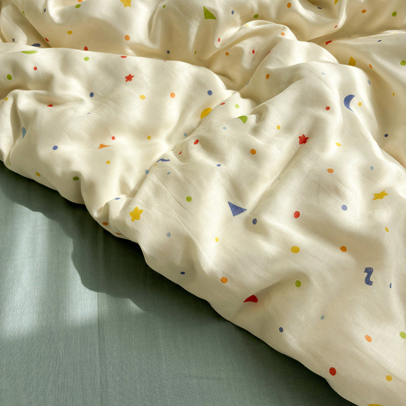 月梦星辰a类床上用品双层纱四件套学生宿舍床单枕套3件套四季可用,淘宝优惠券,粉丝福利购,淘宝优惠卷