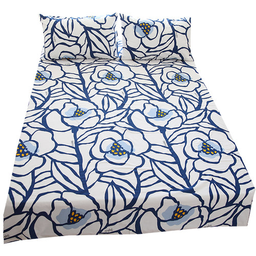 花自由100全棉斜纹床单被单单件1.8m1.5米床纯棉床上用品支持定做 - 图3