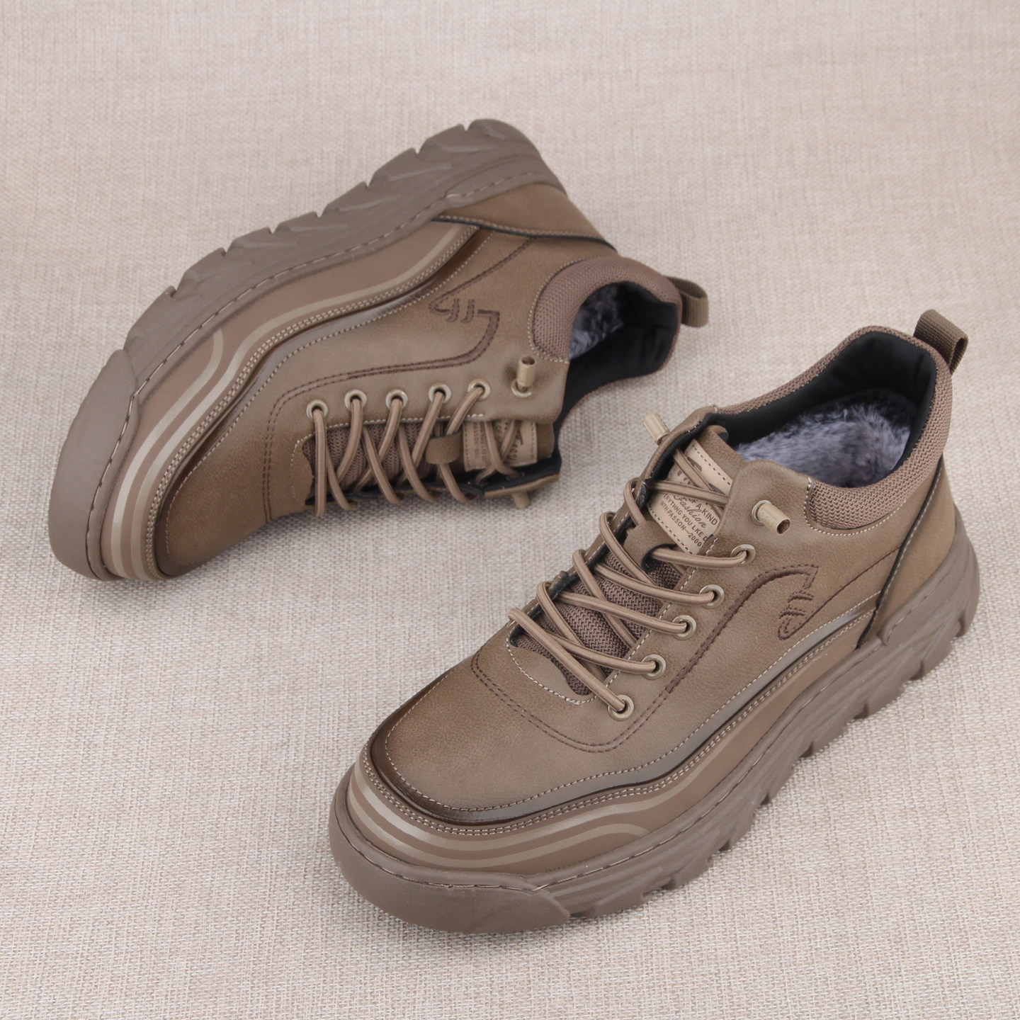 25年冬季新款加绒保暖男棉鞋仿皮面老北京舒适休闲鞋橡胶软底防滑,淘宝优惠券,粉丝福利购,淘宝优惠卷