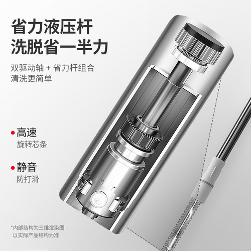 好媳妇拖把杆旋转通用自动甩水免手洗家用拖地神器懒人省力拖布桶 - 图2