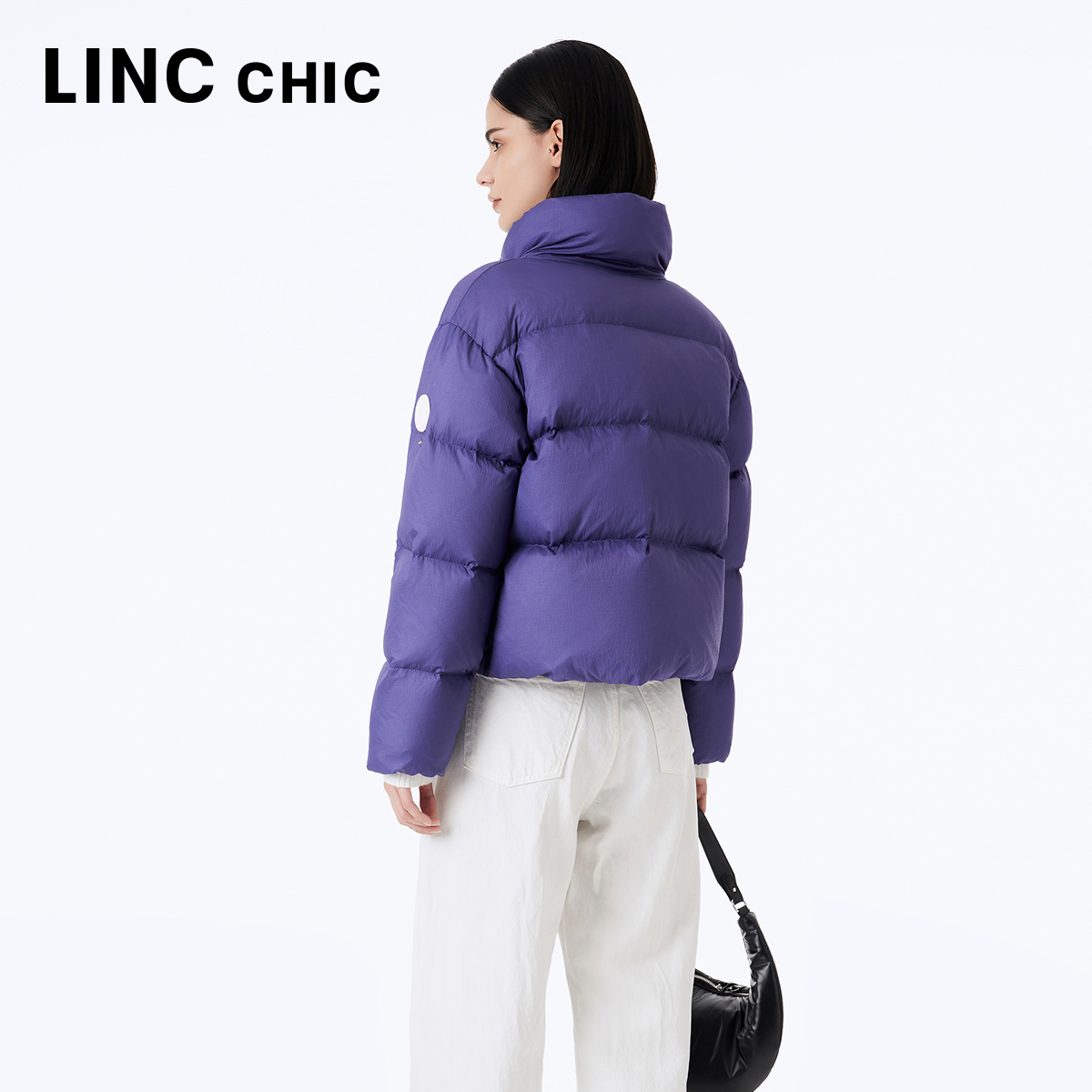 LINCCHIC金羽杰短款羽绒服女冬季2023新款多巴胺轻体泡芙超轻1339