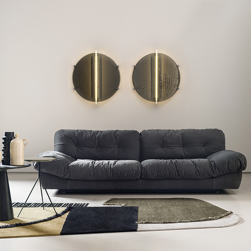 Baxter云朵沙发Milano 意大利原装进口沙发代购 磨砂奶油风三人位 - 图2