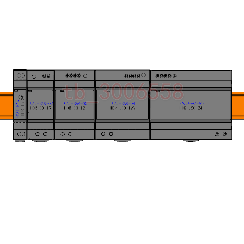 EPLAN明纬小尺寸开关电源MDR DRA HDR部件库edz文件原理图 2D3D宏-图3